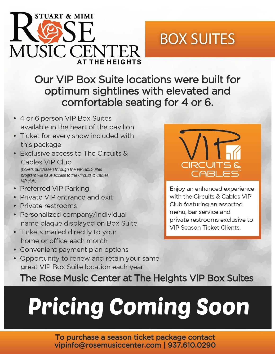 Rose Music Center Seating Chart