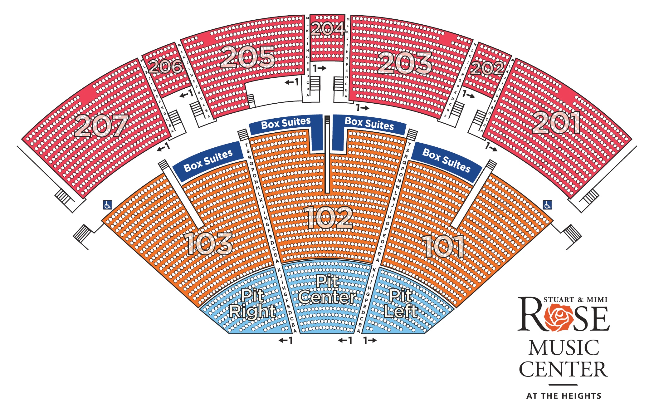 Rose Center Seating Chart