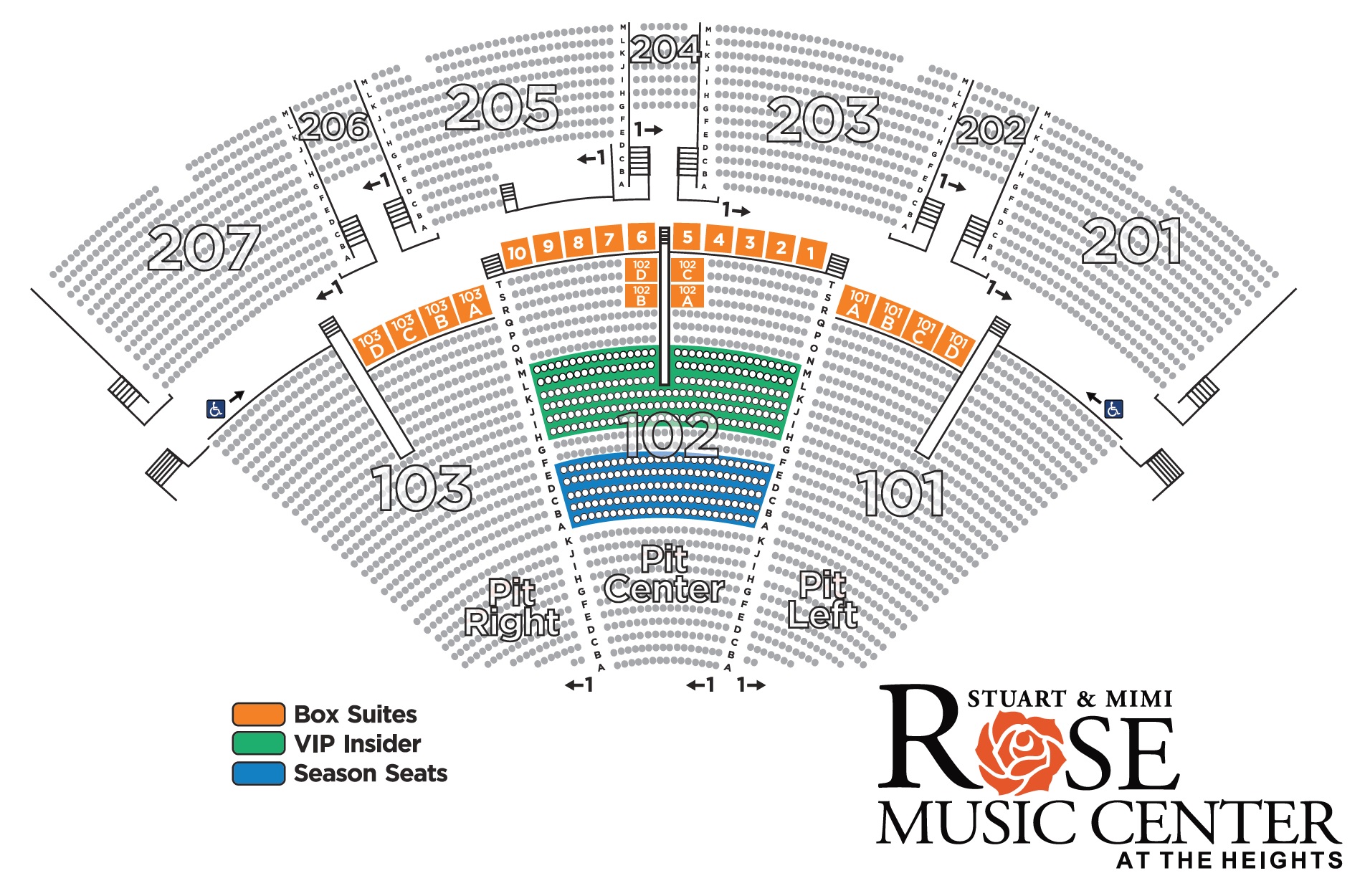 The Rose Seating Chart