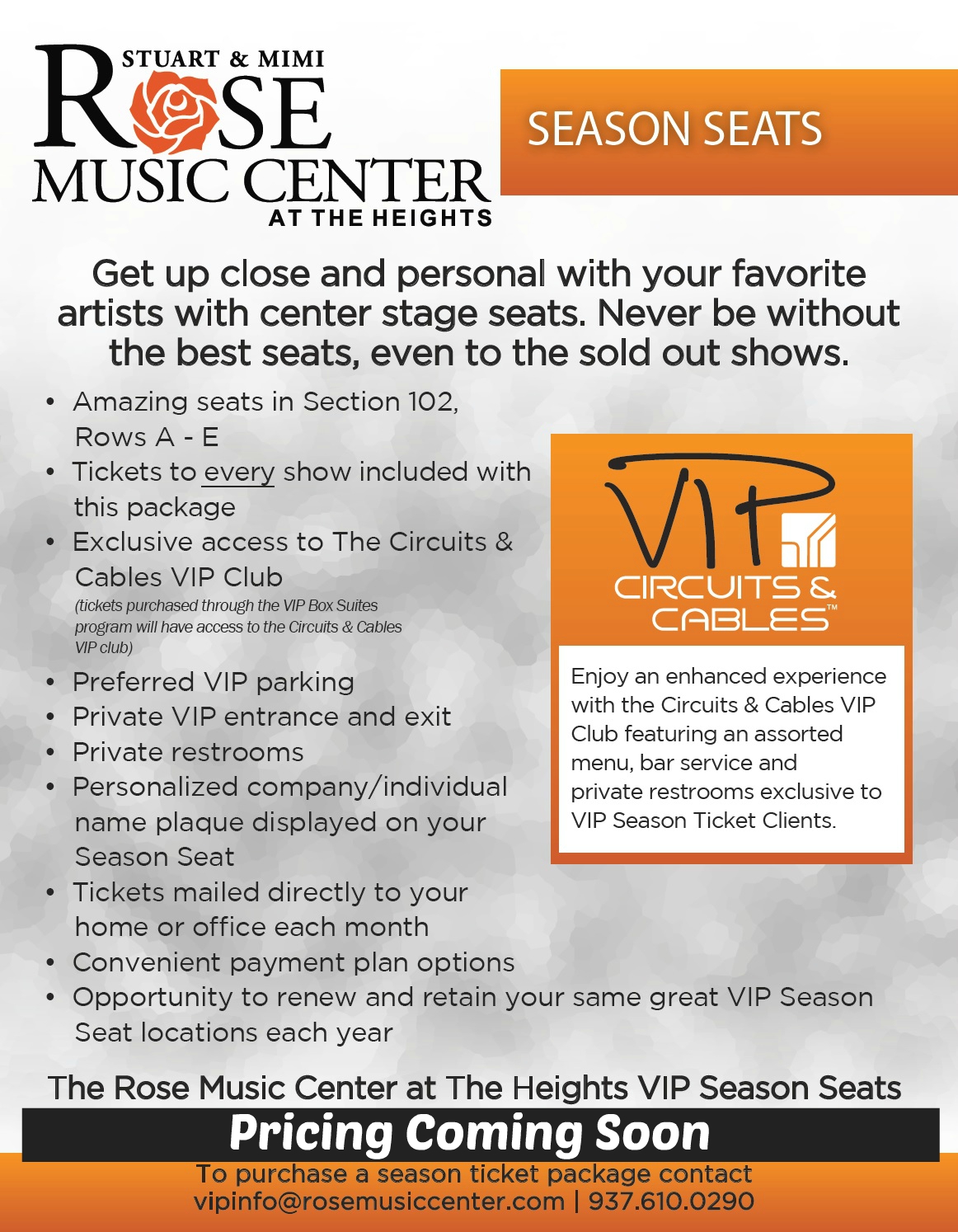 Rose Music Center Seating Chart